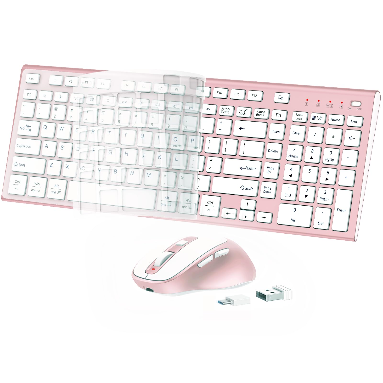 Amazon.com: FENIFOX Wireless Keyboard and Mouse, Rechargeable USB